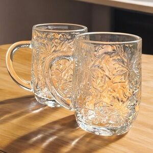 Princess House coffee mugs, set of 2, Fantasia pattern, vintage, no flaws